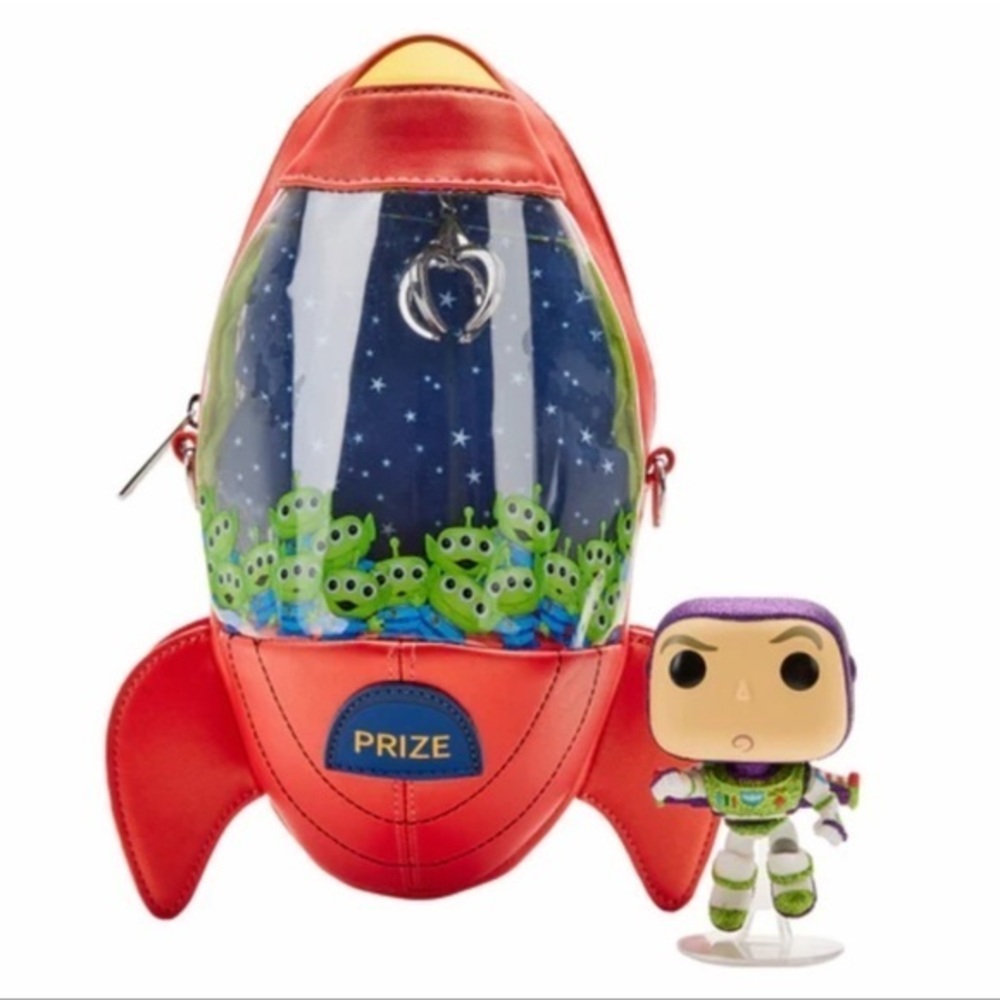 Buzz Lightyear (Diamond) Funko Pop! and Pizza Planet Claw Machine Crossbody Set